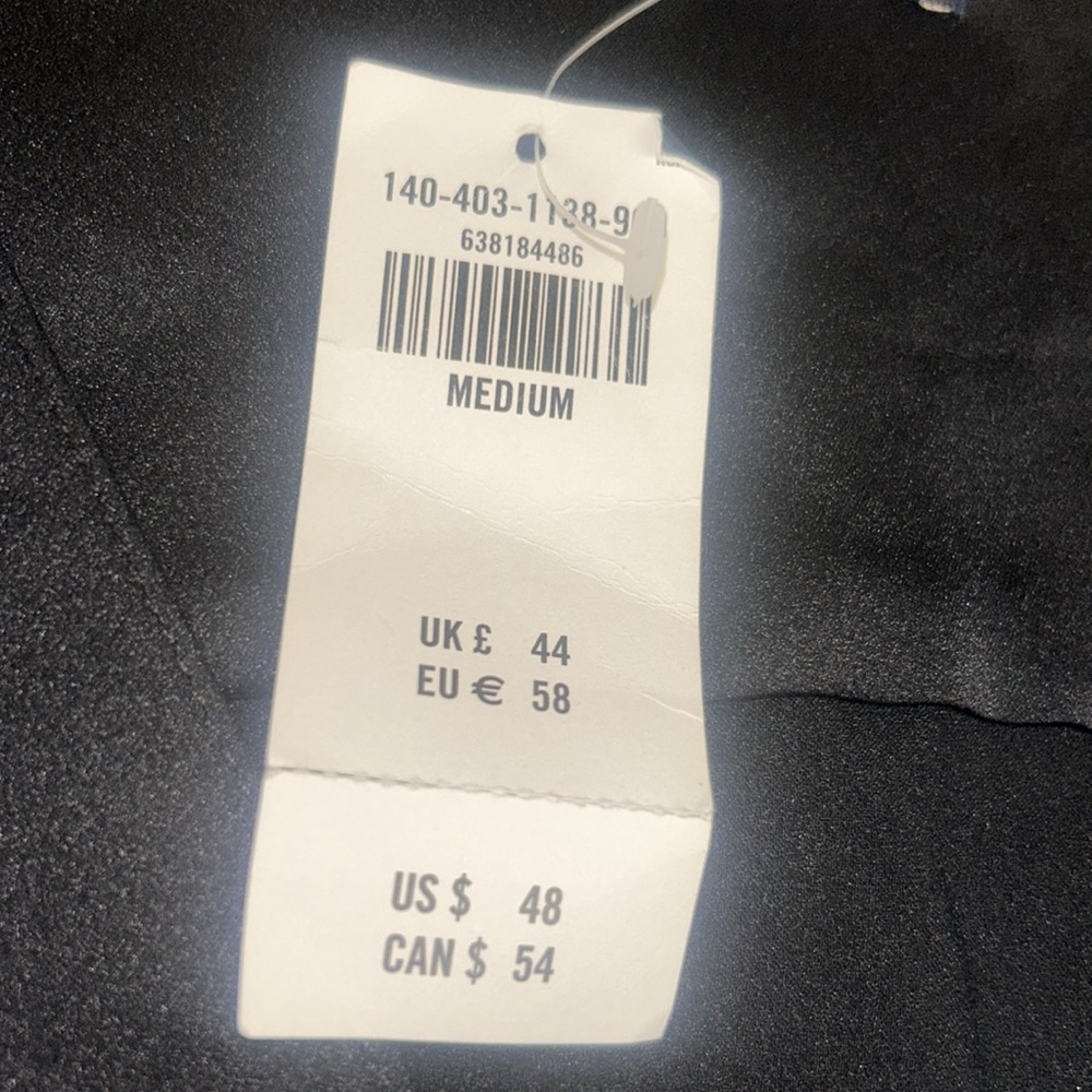 8 HOUR SALE!! NWT!!  Abercrombie & Fitch Satin Wrap Blouse Long Sleeve Black M - Picture 5 of 10